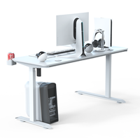 Bureau d'ordinateur de poste de travail en forme de L d'angle contemporain avec des paramètres de mémoire programmables pour un réglage facile