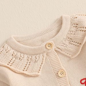 Ouvert avant bouton laine tricots manteau pour bébé filles à manches longues <span class=keywords><strong>Cardigan</strong></span> pull pour enfant en bas âge hiver automne fleurs imprimer printemps - Product Image 3