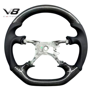 Volant en fibre de carbone véritable V8carbon pour Série 7 <span class=keywords><strong>E32</strong></span> 728 730 735, accessoires de voiture, pièces automobiles, style racing modifié, personnalisé - Product Image 1
