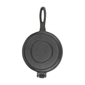 Gaufrier en fonte pour cuisinière ou gril de camping, deux pièces articulées, non électrique, pour gaufres rondes - Product Image 4