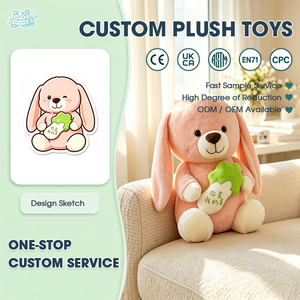 Boneka Anjing Lucu Warna Pink, Boneka Hewan Lembut, Mainan Kawaii Kartun Anak Anjing Duduk, Bantal Dekoratif, Hadiah Ulang Tahun Anak - Product Image 1