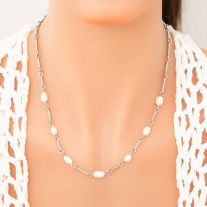 Freshwater Pearl <b>Bracelet</b> <b>Set</b> Stainless Steel 18K Gold Plated Beaded Adjustable For Gift - Product Image 2