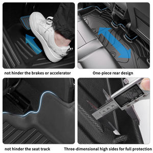 Muchkey Tapis TPE pour 2015 2016 2017 2018 <span class=keywords><strong>2019</strong></span> 2020 Ford <span class=keywords><strong>Mustang</strong></span> <span class=keywords><strong>Accessoires</strong></span> de voiture Tapis de sol spécial imperméable tout temps pour voiture - Product Image 5
