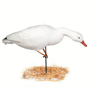 Décoy pliable en EVA pour oie des neiges avec piquet de support - Pose réaliste 3D de canard d'eau canadien en train de manger pour la chasse et le jardin - Product Image 4
