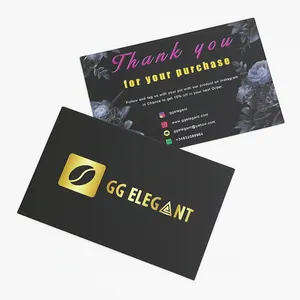 Impresión de tarjetas de felicitación, diseño personalizado de alta calidad, en relieve, color dorado