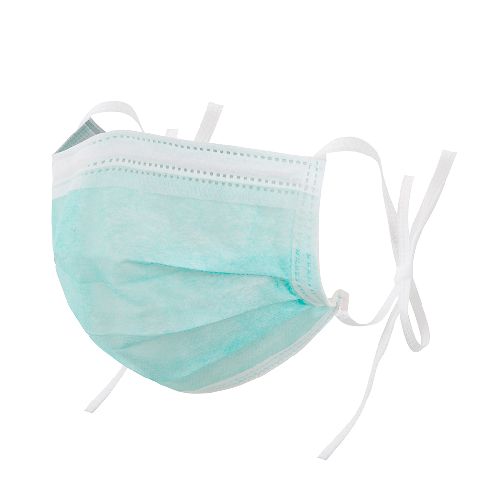 hospital face mask Manufacturer 3ply tie on Face Mask Disposable Facemask Medical Surgical Face Maskss Haixin CE 510K Level 2
