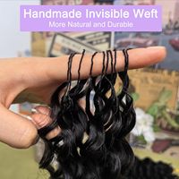 Prix d'usine 100% Cheveux Humains Ondulés Crochet Braids Machine Double Trame Ondulations Personnalisables Couleurs Extensions de Cheveux en Gros