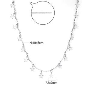 Magnifique collier avec pendentif personnalisé en or pour femmes, collier étoile en acier inoxydable doré - Product Image 2