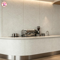 Dalle de quartz blanc moucheté sur mesure pour comptoir de café commercial, îlot de cuisine, décoration murale intérieure