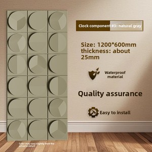 Panel de textura de componentes de PU con estructura de ladrillo de nueve rejillas, piedra cultural hueca para pared de fondo, ligero e impermeable - Product Image 6