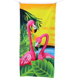 Serviette de plage en microfibre personnalisée avec logo, 70x140cm, imprimé flamant rose, anti-sable, séchage rapide pour adultes et <span class=keywords><strong>piscine</strong></span> - Product Image 1