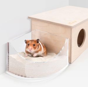Baignoire et bac à creuser en acrylique pour hamsters, souris, lemmings, gerbilles et autres petits animaux - Product Image 3