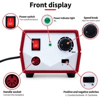 Machine à ongles électrique rouge STRONG 204 avec micromoteur puissant 105L, 45000 tr/min
