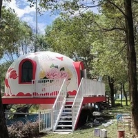 Maison en dôme miniature préfabriquée en polystyrène à longue durée de vie avec résistance au vent et aux tremblements de terre