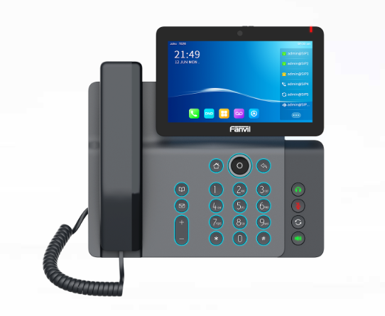 Fanvil V67 Android Video IP Phone 7' Touch Screen 20 SIP Lines Dual Gigabit PoE Wi-Fi HD Audio Executive Office Phone