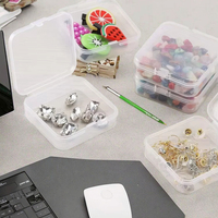 Petits récipients en plastique Boîtes carrées vides en plastique transparent de tailles mixtes pour l'organisation de petits objets bijoux