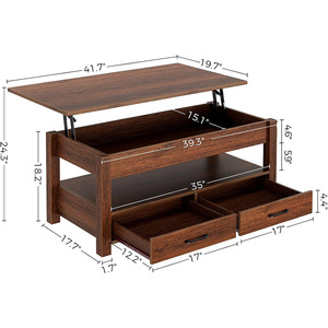 2025 moderno tavolo da caffè in legno massello con vetro di alto livello per soggiorno Villa <span class=keywords><strong>sala</strong></span> da pranzo all'aperto uso cucina - Product Image 5