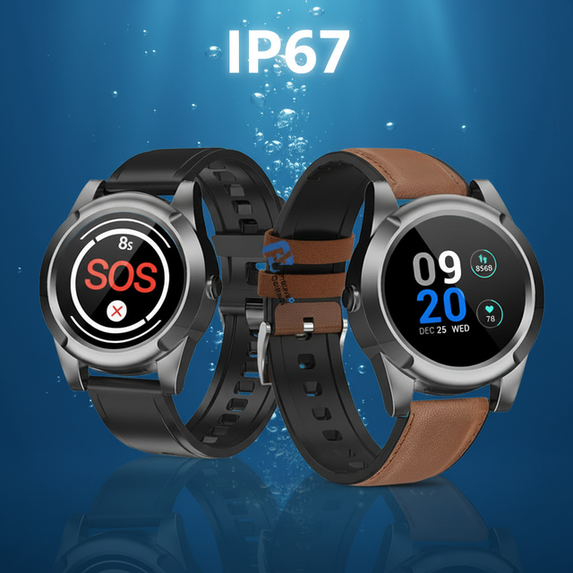 SOS Alarm/Fall Detection/Live Tracking/Two Way Calling/Health Monitoring EV-05 Smart Safety Watch for Seniors and Lone Workers