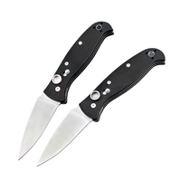 Couteau de poche pliant D2 avec manche G10, trou pour le pouce, lame partiellement dentelée, couteau pliant EDC léger, mini couteau pliant
