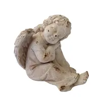 Estátua de jardim cherub para dormir, decoração doméstica interna e externa, em resina, cereja, para jardim