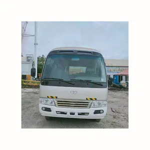 used new arrive gasoline 30 seats adjustable seats long distance travel coaster coach bus on sale