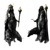 Statue en résine de sorcière de nuit grecque 16cm Sculpture artistique peinte Ornement d'autel décoratif Décoration de maison mythologique