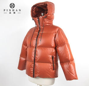 Manteaux en duvet personnalisés pour femmes, style canadien, avec capuche, duvet d'oie, veste matelassée pour <span class=keywords><strong>femme</strong></span>, manteau d'hiver pour <span class=keywords><strong>femme</strong></span>, veste d'extérieur, fermeture éclair - Product Image 4