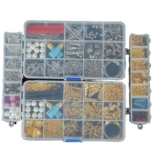 1 set 13 Grid Plating Goud Metalen Accessoires & Bead Box Voor Maken Armband Ketting Earring Sieraden Vinden Accessoires Handleiding DIY