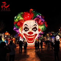 Lanterne LED étanche de clown effrayant pour Halloween chinois, idéale pour la décoration extérieure de maisons hantées et de festivals