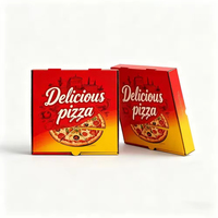Boîte à pizza en carton ondulé Kraft à bas prix avec logo personnalisé, design personnalisé, conception de boîte alimentaire pour la livraison à emporter