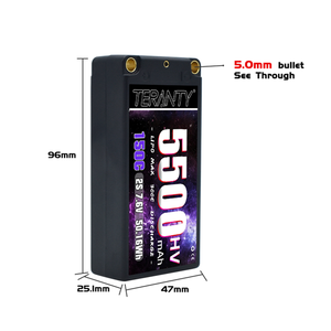 RC Lipo 6600Mah 2S 7.6V Hv 로우 프로파일 하드케이스 쇼티 Lipo 배터리 5.0mm 총알 부어 레이싱 Rc 자동 부팅 150C 7.6V 배터리 - Product Image 6