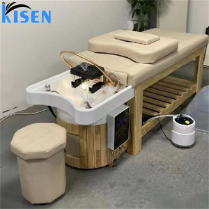 Lettino Lavatesta Semicircolare Completamente Aggiornato, Vendita Diretta dalla Fabbrica, con Terapia per la Testa e Vano Portaoggetti - Product Image 2