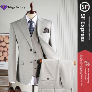 Completo da Uomo di Lusso Whale Lion, Resistente alle Pieghe, Monopetto <span class=keywords><strong>con</strong></span> Perline, per Sposi e Cerimonie, Professionale - Product Image 4