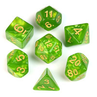 Set Dadu Akrilik Polihedral Marmer untuk Permainan Dadu, Kartu, dan RPG DND