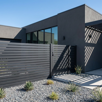 Système de clôture moderne en alliage d'aluminium pour balcon, extérieur, jardin résidentiel, intimité, sécurité, décoratif, profil à lattes, DIY