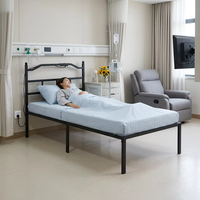 Maßgefertigte Stahlplattform-Betten mit Kopfteil-Steckdose und Stauraum, Direktvertrieb für Krankenhäuser, Wohnungen und Schulen
