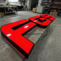 Fabricant de panneaux publicitaires LED 3D personnalisés pour restaurants, hôtels, boutiques et centres commerciaux en extérieur avec texte défilant et étanchéité IP54