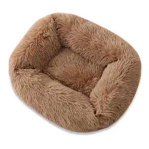 Fluppy Faux Fur Donut Bed Round Pet Bed for Dog and Cat in Stock Drop Shipping Factory Directly Sell Dropshipping