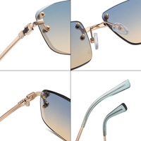 Lunettes de Soleil Vintage Rétro à Monture Carrée UV400 Polarisées de Luxe Tendance, Marque de Créateur, Vente en Gros, pour Hommes et Femmes