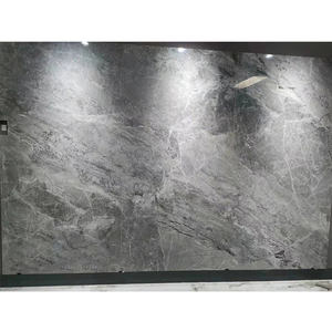 <span class=keywords><strong>Encimera</strong></span> de Isla de Piedra Sinterizada Superfina con Aspecto de Mármol en Gris Plateado para Puerta de Armario - Product Image 3