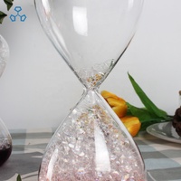 Sablier en verre personnalisé fait à la main Bulle d'huile liquide Conception rotative Minuterie de sable unique pour l'esthétique des liquides