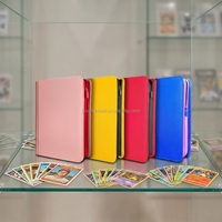 Porte-cartes zippé coloré et tendance, 4/9/12/16 poches, album de cartes de visite à chargement latéral, sérigraphié, en PU imperméable, 3 cartes