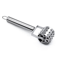 Attendrisseur de viande-Rouleau d'attendrisseur de viande en acier inoxydable-Rouleau de pizza Aiguille à viande Poinçon pour steak