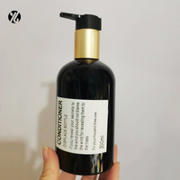 Bouteille de shampooing en plastique doré de marque YM avec pompe pulvérisatrice et impression sérigraphique ; personnalisation disponible, origine Hebei