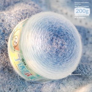 Fil à tricoter en <span class=keywords><strong>laine</strong></span> mélangée teinte <span class=keywords><strong>dégradé</strong></span> monochrome Snowball Tyndall pour couverture sept étoiles, vêtements au crochet, écharpe et châle DIY - Product Image 5