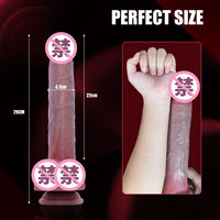 Maßgefertigter Großer Realistischer Flüssigsilikon Weicher Dildo Vibrator |   Fernbedienungsfähiger Saugnapf 100% Wasserdichtes Erwachsenenspielzeug für Frauen