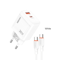 Pabrik KAKUSIGA Penjualan Terbaru KSC-2221 PD30W + QC3.0 Charger Colokan Standar EU dan Kabel Type-C ke Type-C untuk Ponsel, Komputer