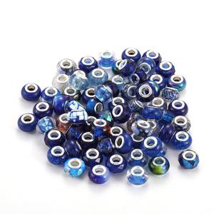 Perles d'espacement rondes en métal de 14 mm à grand trou, style mixte mode, faites à la main, avec diamant, pour la fabrication de bijoux et de bracelets - Product Image 6