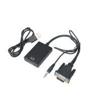 Adaptador de cable convertidor VGA a HDMI caliente con Audio 1080P VGA HDMI adaptador hembra para PC portátil conectar a HDTV VGA2HDMI