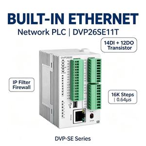 คอนโทรลเลอร์ PLC ใหม่และของแท้ คอนโทรลเลอร์แบบตั้งโปรแกรมได้ โมดูลอนาล็อก CPU รุ่น DVP26SE11T สำหรับงานอิเล็กทรอนิกส์ - Product Image 1